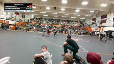 121-124 lbs Round 1 - Benjamin Edwards, Shoshoni Junior High School vs Elias Marques, Riverton Middle School