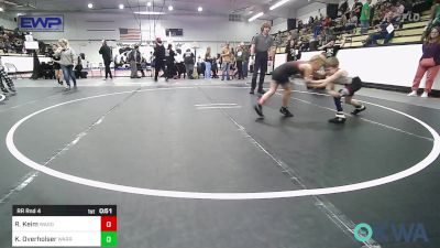 61 lbs Rr Rnd 4 - Riley Keim, Wagoner Takedown Club vs Kyson Overholser, Warrior Wrestling