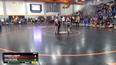 72 lbs Champ. Round 1 - Gavynn Raue, CPU Storm Wrestling vs Gannon Carson, Lynx Wrestling Club