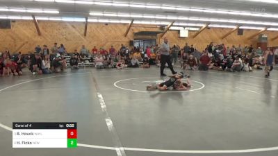 62 lbs Consi Of 4 - Braiden Houck, Wayland vs Hunter Ficks, New Columbia