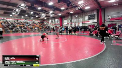 170 lbs Champ. Round 3 - Samantha Mendoza, Temescal Canyon vs Alex Uata, Corona