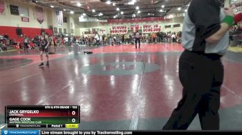 102 lbs Cons. Semi - Gage Cook, Hastings Wrestling Club vs Jack Grygelko, Centennial