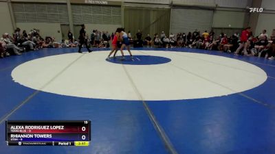 100 lbs Round 5 (6 Team) - Alexa Rodriguez Lopez, Texas Blue vs Rhiannon Towers, Utah