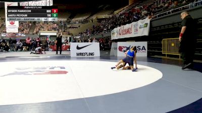 Bantam - 45 lbs Cons. Round 2 - Ryder Fanucchi, Middletown Wrestling Club vs Akitu Peyour, Turlock Wrestling Club