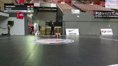 Intermediate Boys - 53 lbs 3rd Place Match - Jack Smith, Red Wave Wrestling vs Tek Lo, Redwood Wrestling Club
