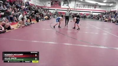 95-100 lbs Semifinal - McKenzy McCleary, Mules Mat Club vs Myles Waite, Grain Valley Youth Wrestling