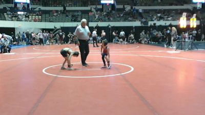Rookie K-2 60 Cons. Semi - Barrett Routzohn, Poquoson Athletic Association vs Liam Wassenaar, Great Bridge Wrestling