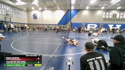 57 lbs Quarterfinal - Chandler Williams, Sanderson Wrestling Academy vs Trae Campos, Green River Grapplers