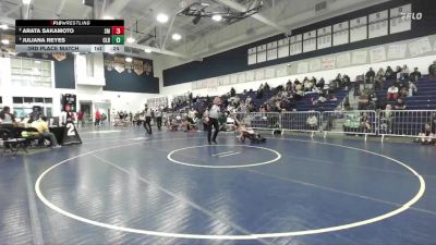 105 lbs 3rd Place Match - Juliana Reyes, Cabrillo/Long Beach vs Arata Sakamoto, Santa Monica