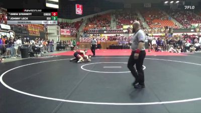 144 lbs Semifinal - Johnny Leck, Rose Hill vs Drew Sterrett, Concordia Hs