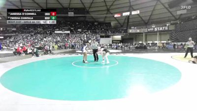 Girls 4A 135 lbs Champ. Round 1 - Janessa O`Connell, Union (Girls) vs Twisha Chintala, Woodinville (Girls)