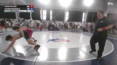 132 lbs Cons. Semis - Drake Pollins, Michigan Matcats vs Kayden Mcdonald, Olympia Wrestling Club