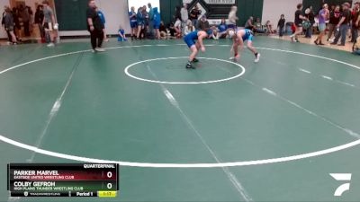 125 lbs Quarterfinal - Parker Marvel, Eastside United Wrestling Club vs Colby Gefroh, High Plains Thunder Wrestling Club