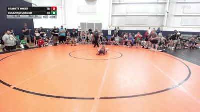 66 lbs Round Robin 1 - Bearett Miker, Tri State Hammers - YTH vs Beckham Gerber, Indiana Outlaws - YTH