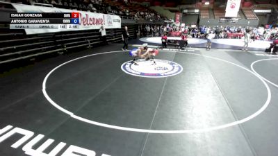 120 lbs Isaiah Gonzaga, SAWA - Sacramento Area Wrestling Association vs Antonio Garaventa, CMWA - Coastal Mountain Wrestling Association