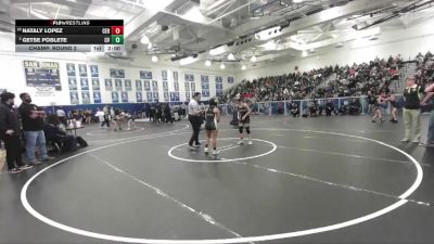 100 lbs Champ. Round 2 - Getse Poblete, Capistrano Valley vs Nataly Lopez, Cerritos