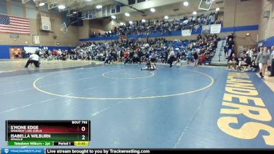 105lbs Cons. Round 2 - S`mone Edge, Spanaway Lake (Girls) vs Isabella Wilburn, Sprague