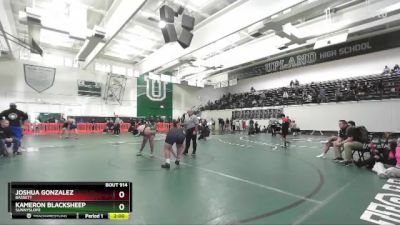 285 lbs Quarterfinal - Kameron Blacksheep, Sunnyslope vs Joshua Gonzalez, Bassett