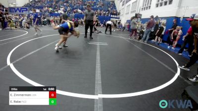 61 lbs Quarterfinal - Ezra Zimmerman, Lions Wrestling Academy vs Eli Rabe, Piedmont