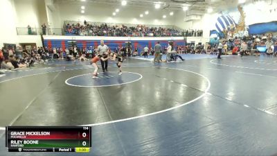 114 lbs Cons. Round 1 - Riley Boone, Hanford vs Grace Mickelson, Pocatello
