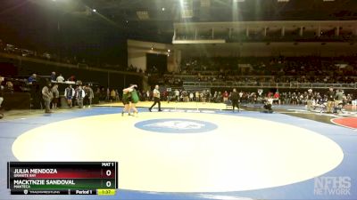 190 lbs Quarterfinal - Julia Mendoza, Granite Bay vs Macktnzie Sandoval, Manteca