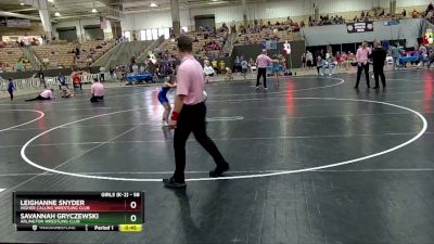 58 lbs Semifinal - Leighanne Snyder, Higher Calling Wrestling Club vs Savannah Gryczewski, Arlington Wrestling Club