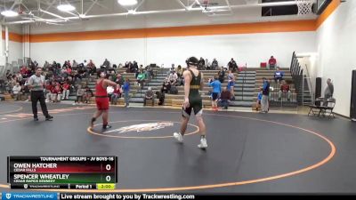 JV Boys-16 lbs Round 1 - Spencer Wheatley, Cedar Rapids Kennedy vs Owen Hatcher, Cedar Falls