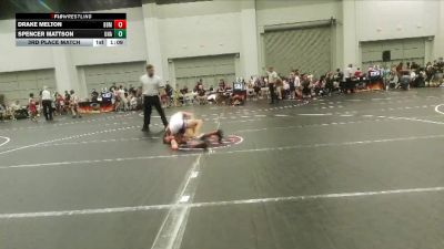 70 lbs 3rd Place Match - Drake Melton, Backyard Brawlers Midwest vs Spencer Mattson, Unattached