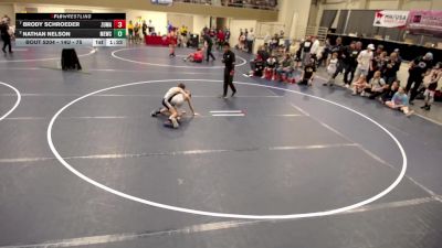 14U - 75 lbs Quarters - Brody Schroeder, Zumbrota-Mazeppa vs Nathan Nelson, MN Elite Wrestling Club