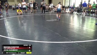 100 lbs Quarterfinal - Miyon Alkubechy, . vs Brayden Forestier, Rebel Wrestling Club