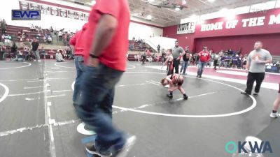 64-67 lbs Quarterfinal - Azley Mullon, Morrison Takedown Club vs Woodrow Carroll, Cushing Tigers