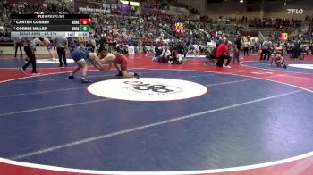 4A 215 lbs Semifinal - Corbin Miller, Shiloh Christian School vs Carter Cossey, Mena