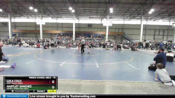 75 lbs Semifinal - Lola Colo, East Valley Girls vs Hartley Sanchez, Legacy Wrestling Girls