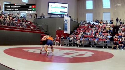 215 lbs Quarterfinal - Tate Daugherty, Nashville Christian School vs Elias Franks, Montgomery Bell Academy