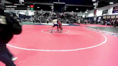 165 lbs Champ. Round 2 - Julio Leija, Trabuco Hills vs Carter Crail, California (Whittier)