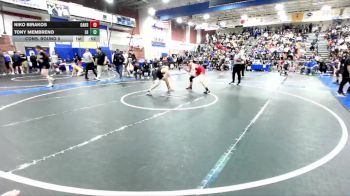 144 lbs Cons. Round 5 - Niko Birakos, Oakdale vs Tony Membreno, Laguna Hills
