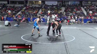 80 lbs Quarterfinal - Brody Axelson, Plainville vs Levi Kanngiesser, Clearwater