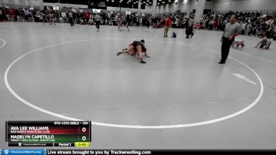 130 lbs Cons. Round 3 - Ava Lee Williams, Bad Karma Wrestling Club vs Madelyn Capetillo, Trinity High School Wrestling