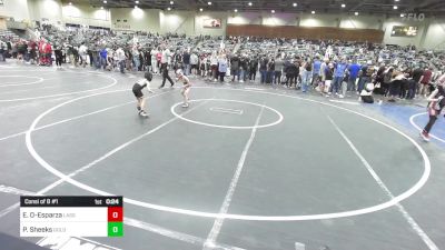 49 lbs Consi Of 8 #1 - Elijah Ortiz-Esparza, Lassen Wrestling Association vs Preston Sheeks, Gold Rush Wrestling