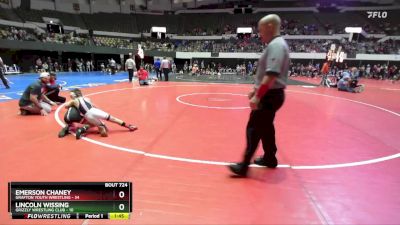 National 3-5 64 Champ. Round 2 - Lincoln Wissing, Grizzly Wrestling Club vs Emerson Chaney, Grafton Youth Wrestling