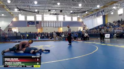 285 lbs Cons. Round 2 - Noah Gilman, St. Martin High School vs Franco Claudio, St. Andrew`s Episcopal School