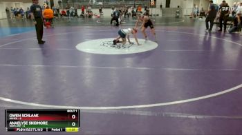 105 lbs Semis (4 Team) - Anaelyse Skidmore, WEM/JWP vs Owen Schlaak, NRHEG