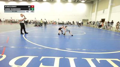 52 lbs Rr Rnd 1 - AJ McCloskey, Indiana Outlaws Green - EL vs Adriel Rasmussen, Ohio Gold - EL