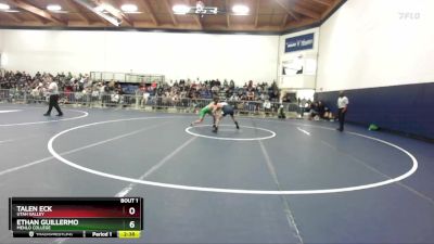 125 lbs Champ. Round 1 - Talen Eck, Utah Valley vs Ethan Guillermo, Menlo College