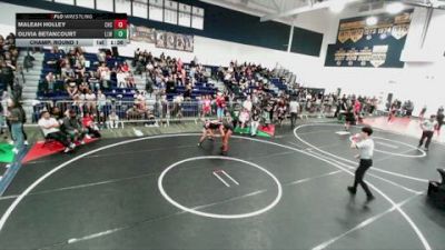 140 lbs Champ. Round 1 - Maleah Holley, Chaparral High School vs Olivia Betancourt, Lady Lancers Wrestling