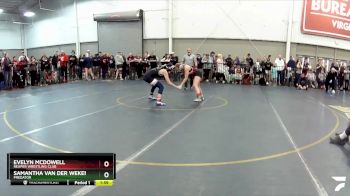 95-109 lbs Round 3 - Evelyn McDowell, Reaper Wrestling Club vs Samantha Van Der Weken, Predator