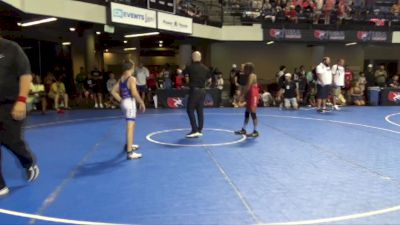 82 lbs Cons. Quarters - Oz Bellamy, Fox Valley Wrestling Club vs Waylon Miller, Greater Heights Wrestling Club
