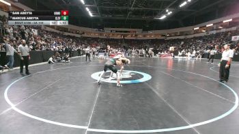 5A 144 lbs Quarterfinal - Sam Abeyta, Organ Mountain vs Marcus Abeyta, Cleveland