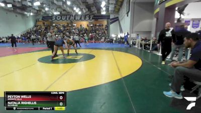 155 Girls Cons. Semi - Peyton Wells, Granite Hills vs Natalia Righellis, Olympian