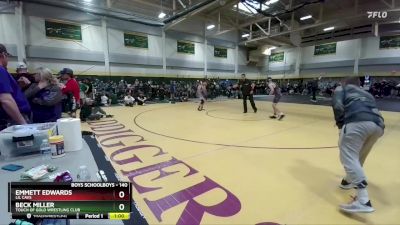 140 lbs Cons. Round 3 - Emmett Edwards, Lil Cavs vs Beck Miller, Touch Of Gold Wrestling Club